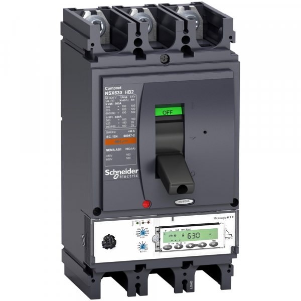 Schneider Electric Compact NS630 3P Выключатель Micrologic 6.3E 400A NSX400HB2 (100кА при 690B)