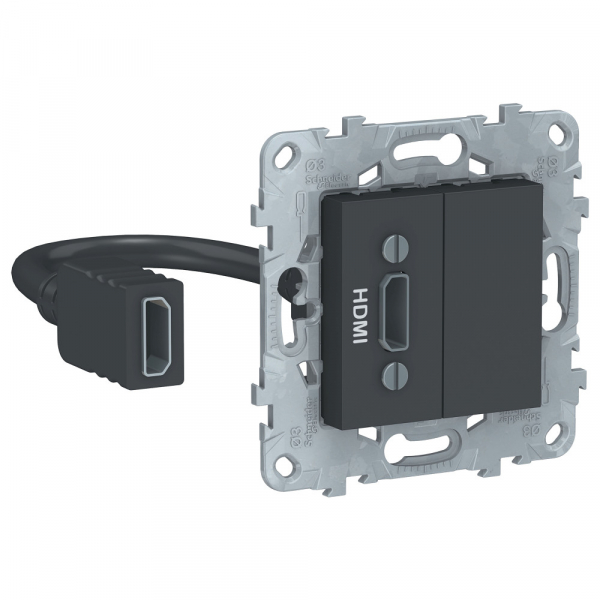 Schneider Electric Unica New Антрацит Розетка HDMI