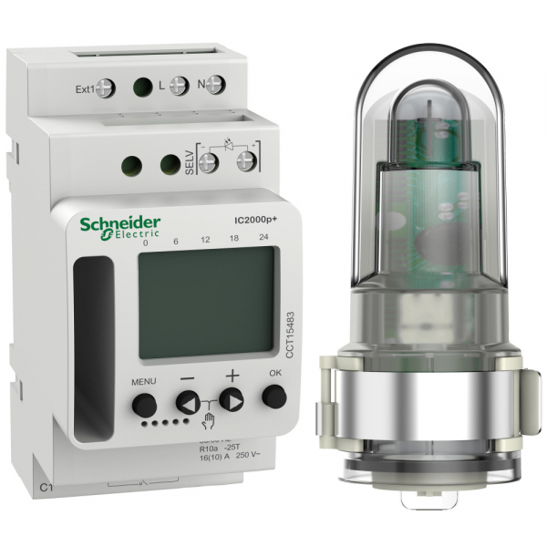 Schneider Electric Сумеречный выключатель ic2000p+ програм. с уличным датчиком освещенности