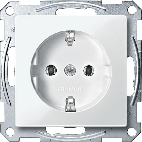 Schneider Electric Merten SM Бел глянец Розетка с/з безвинт.зажим