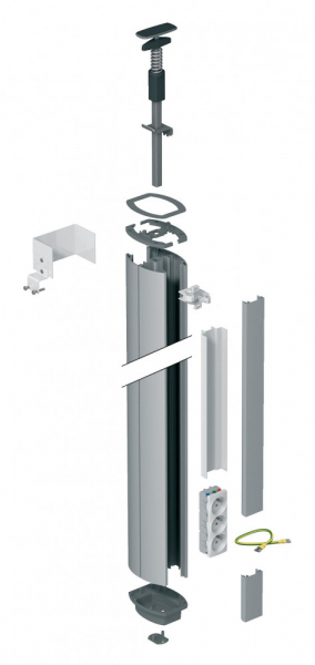 Schneider Electric OptiLine 45 Стойка 2-сторонняя распорная 3,50-4,00м анодированное покрытие