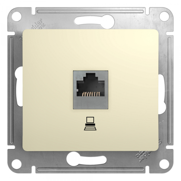 Systeme Electric Glossa Беж Розетка компьютерная RJ45 кат.5E
