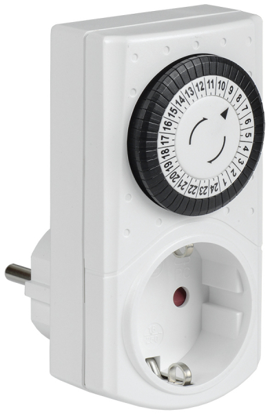 IEK РТМ-1 Розетка-таймер механический 30мин 24ч 48on/off 16А IP20