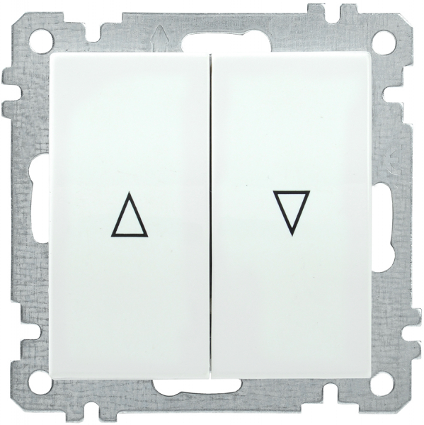 IEK ВС10-1-5-Б Выключатель двуклавишный жалюзи BOLERO белый