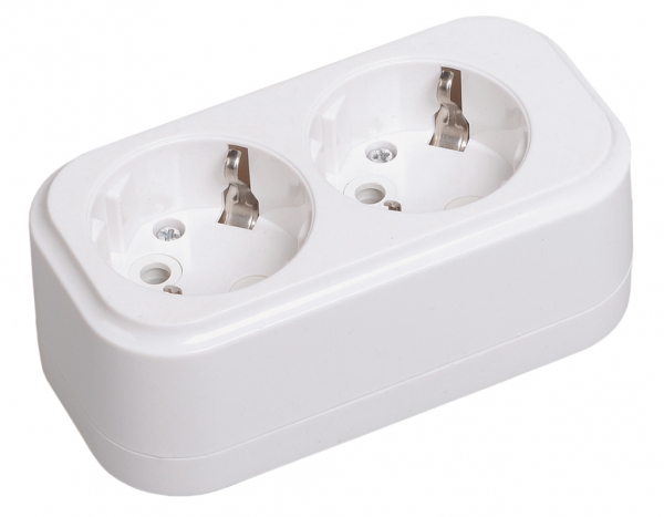 IEK Розетка переносная разб. К02 2 места CLASSIC