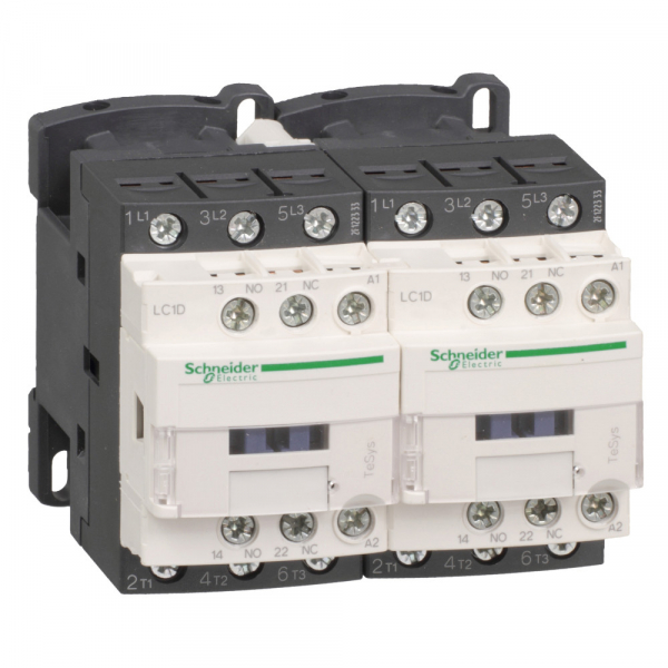 Schneider Electric TeSys D Контактор D реверсивный 3Р,18A, НО+НЗ,380V 50/60Гц, зажим под винт