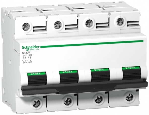 Schneider Electric Acti 9 C120N Автоматический выключатель 4P 125А (D) 10кА