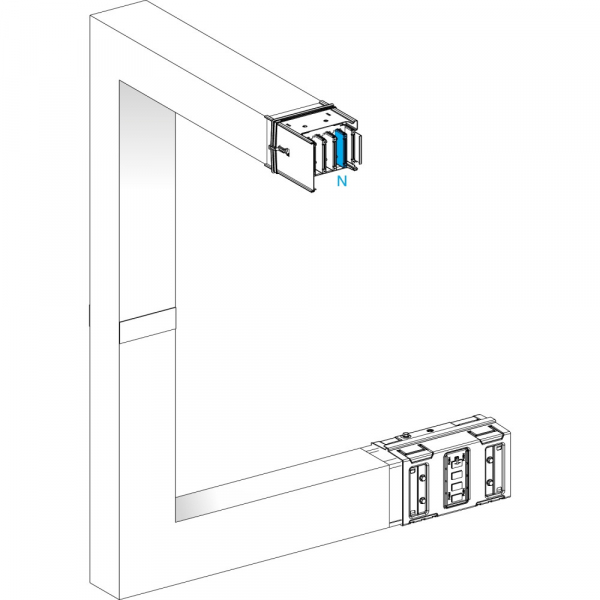 Schneider Electric CANALIS KSA СЕК УГЛ ВВ-ВЛ ЗАК 1000А.A.C =290 ДО 800 B=200ДО800 D=700ДО1200 ОГН
