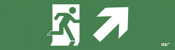 IEK Этикетка самокл. 310х90мм "Фигура/стр. вверх вправо"