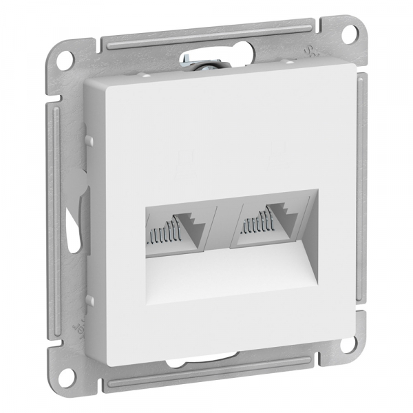 Systeme Electric AtlasDesign Бел Розетка двойная компьютерная RJ45+RJ45, кат.5E, механизм