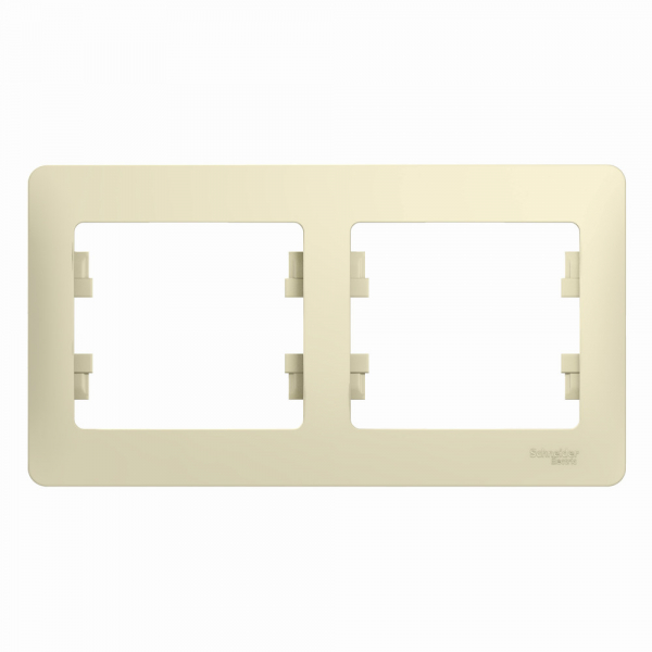 Systeme Electric Glossa Беж Рамка 2-ая, горизонтальная