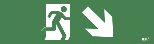 IEK Этикетка самокл. 310х90мм "Фигура/стр. вниз вправо"