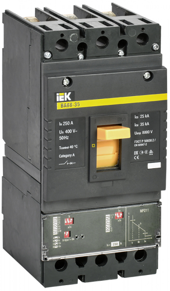 IEK KARAT Автоматический выключатель ВА88-35 3Р 250А 35кА с эл.расцеп.MP 211