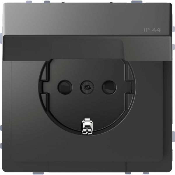 Schneider Electric Merten D-Life Антрацит Розетка 16А с/з и крышкой IP44