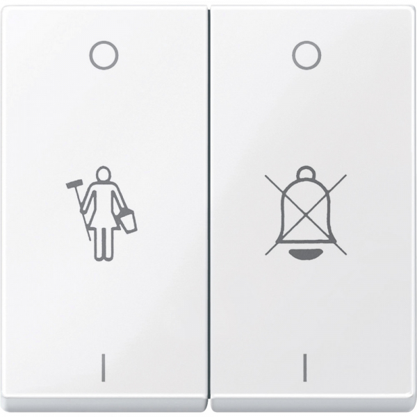 Schneider Electric Merten SM Бел Актив Две клавиши с маркировкой «перечёркнутый звонок» и «горничная» (MTN432625)