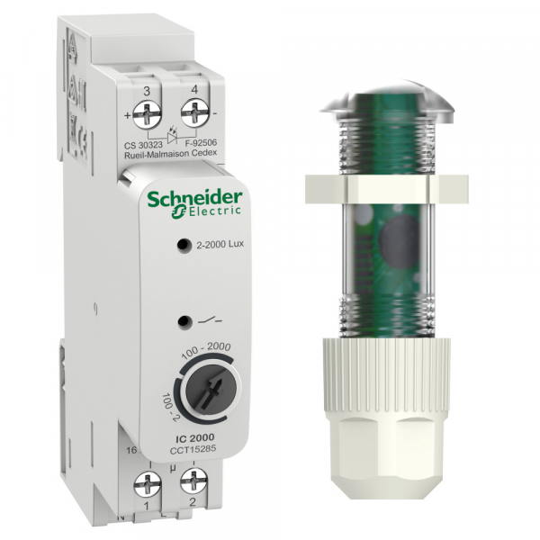 Schneider Electric Сумеречный выключатель ic2000d аналоговый с щитовым датчиком освещения для помещений