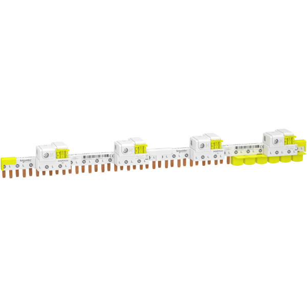 Schneider Electric Шинка греб. 1Р+N (NL1…(шаг 9мм)) для iDPN iCV40 iDIFK 63А 24 мод с ввод. клеммой