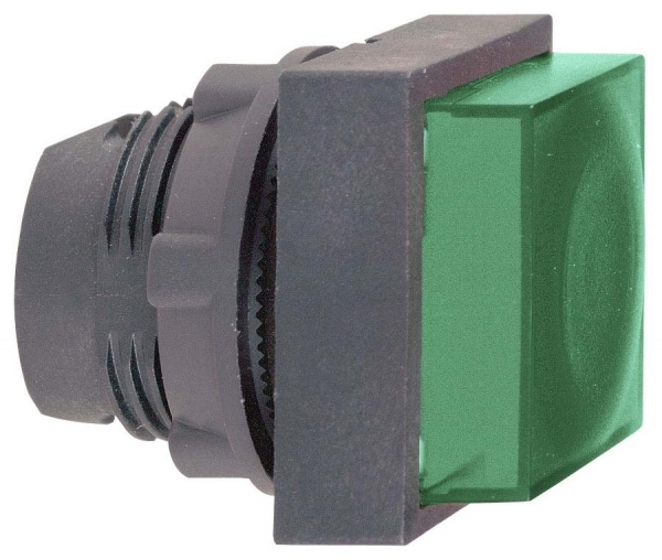 Schneider Electric XB5 Головка кнопки 22мм квадратная зеленая с подсветкой, с возвратом ZB5CW133