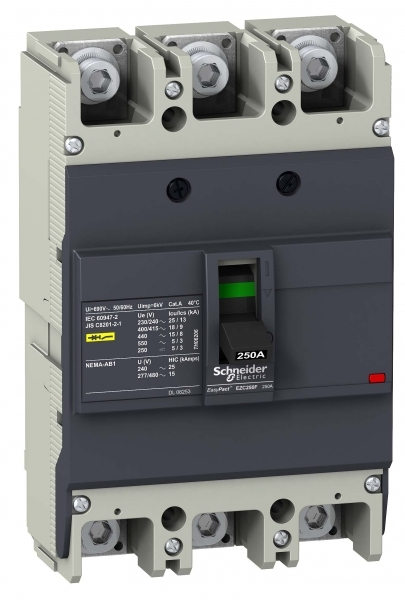 Schneider Electric EasyPact EZC 250F Автоматический выключатель 3P/3T 175A 18кA/400В