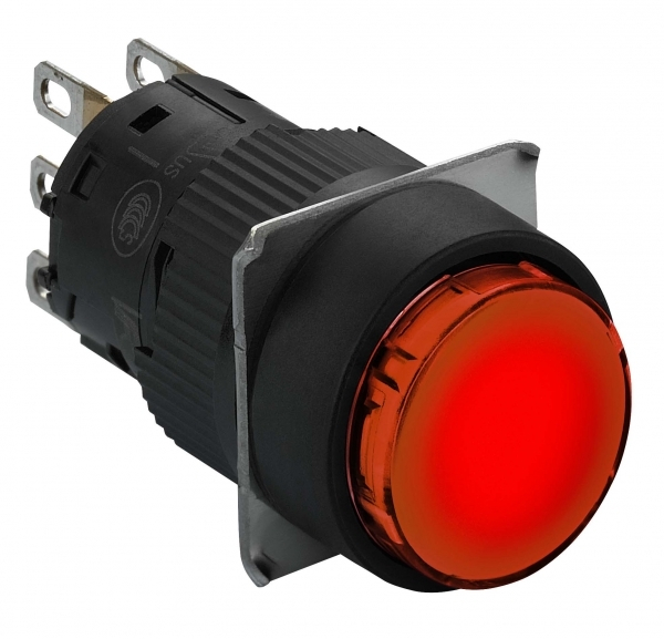 Schneider Electric Кнопка красная, 16 мм пружинный возврат, круглая