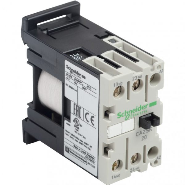 Schneider Electric Auxiliary contactors Промежуточное реле 2НО, цепь управления 24В 50/60Гц, винтовой зажим