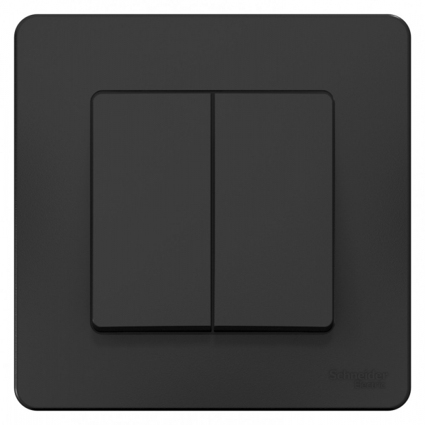 Systeme Electric Blanca внутр Антрацит Переключатель 2-клавишный, 10А, 250B