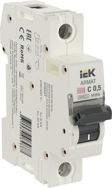IEK ARMAT Автоматический выключатель M06N 1P C 0,5А