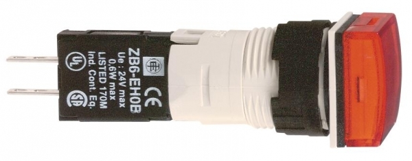 Schneider Electric XB6 Лампа сигнальная 12-24V 16мм красная квадратная