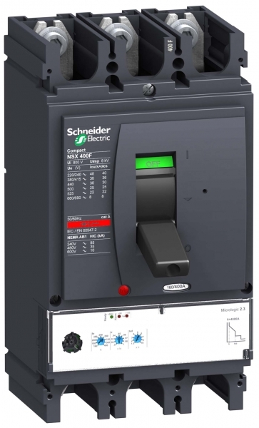 Schneider Electric Compact NSX 400N Автоматический выключатель Micrologic 2.3 250A 3P 3T