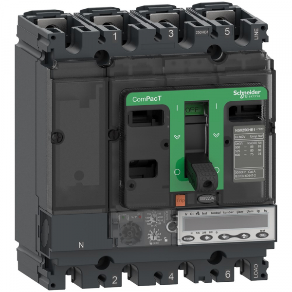 Schneider Electric Выключатель автоматический NSX100HB1 75kA 3П3Т 50A6.2EM