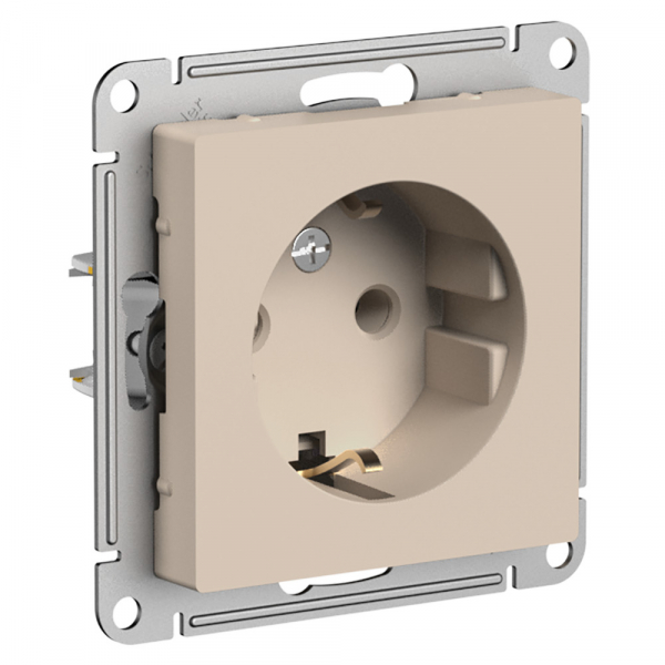 Systeme Electric AtlasDesign Песочный Розетка с/з, 16А, механизм