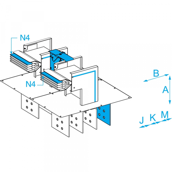 Schneider Electric CANALIS KTC ВВОДНОЙ БЛОК 4Х6300А CU N4