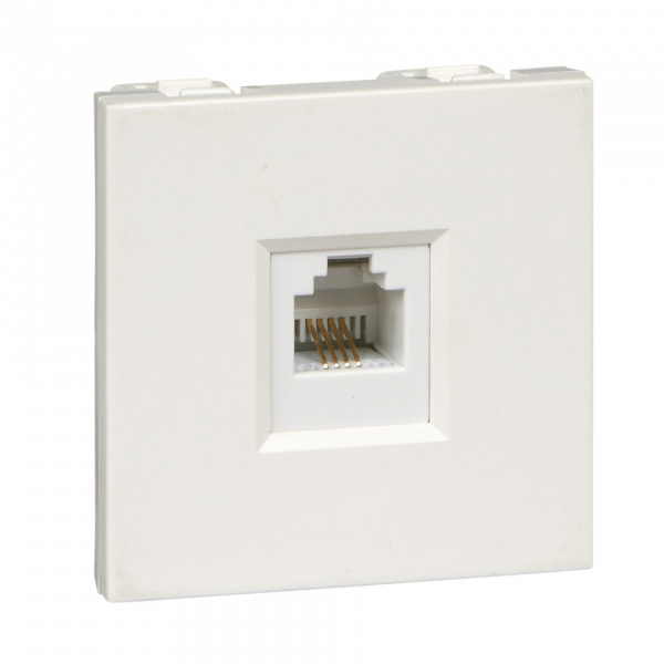 Systeme Electric Розетка ТЕЛ. В45 СУ для каб. кан.бел. RAL9010