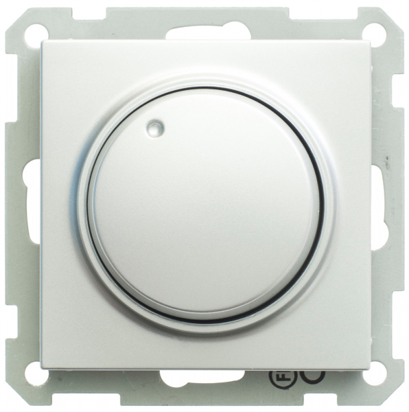 Systeme Electric W59 СВЕТОРЕГУЛЯТОР (диммер) поворотный 400Вт 230В механизм МАТОВЫЙ ХРОМ