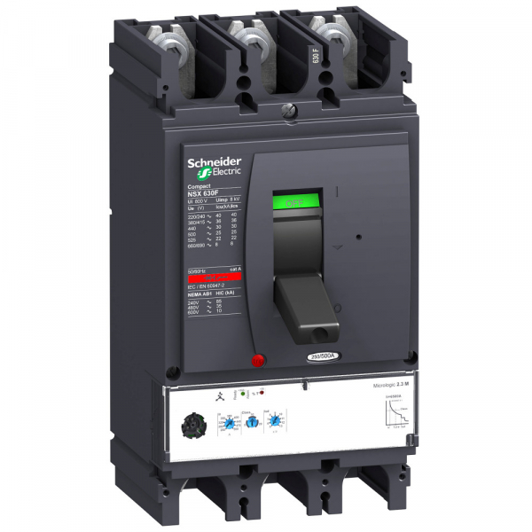 Schneider Electric Compact NSX 630F Автоматический выключатель Micrologic 2.3M 500A 3P 3Т