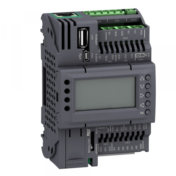 Schneider Electric ПЛК М172, дисплей, 18 I/O, Eth, 2 RS485, 2SSR