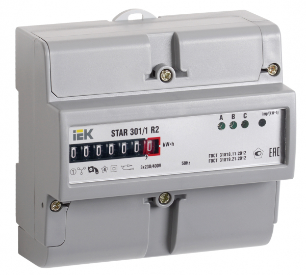 IEK Счетчик эл. энергии трехфазный STAR 301/1 R2-5(60)М