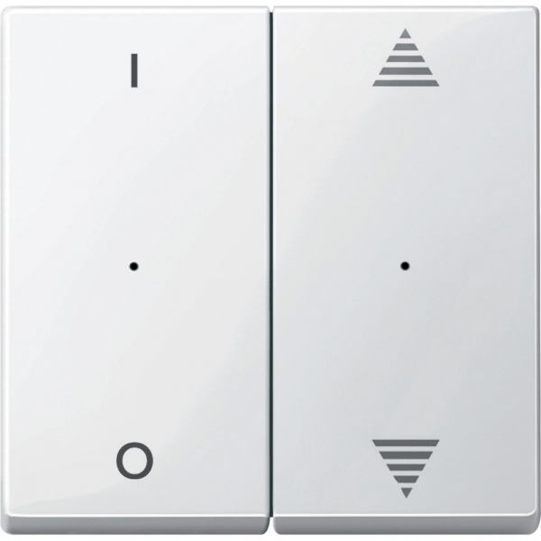 Schneider Electric Merten KNX\EIB SM Полярно-бел Клавиша для модуля 2-кнопочного выключателя, с символами ВВ/ВН, 1/0