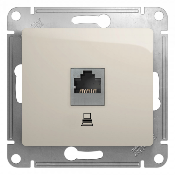Systeme Electric Glossa Молочный Розетка компьютерная RJ45 кат.5E