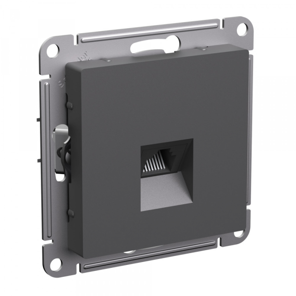 Systeme Electric AtlasDesign Базальт Розетка компьютерная RJ45, кат. 5Е, механизм