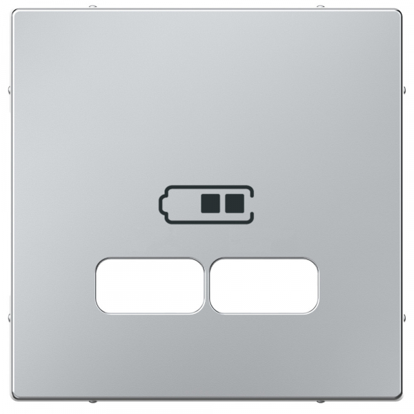 Schneider Electric Merten SM Алюминий Накладка центральная для USB механизма 2,1А