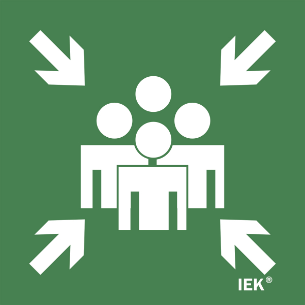 IEK Этикетка самокл. 150х150мм "Место сбора"