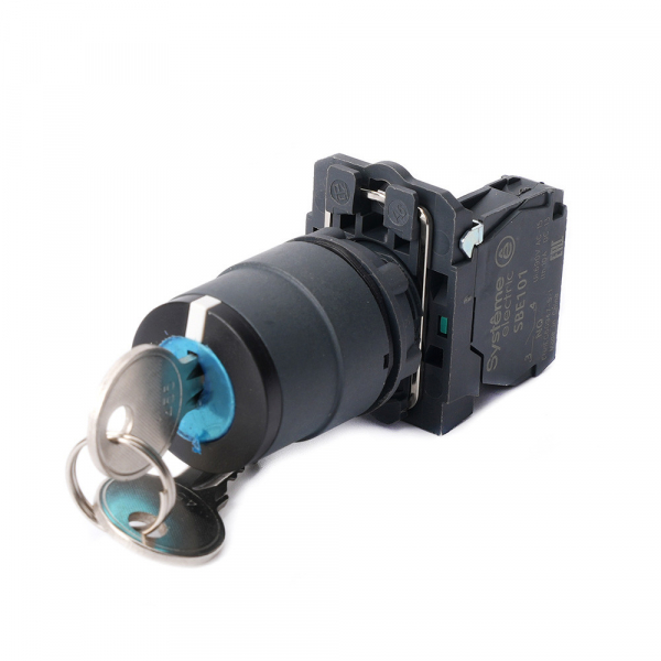 Systeme Electric Переключатель SB5 в сборе модульный 22мм 2 позиции с фиксацией ключ 2пол 1НО