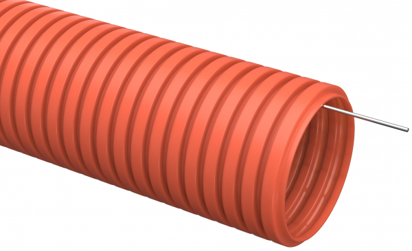 IEK ELASTA Труба гофрированная ПНД d25 с зондом оранжевая (50м)