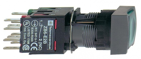 Schneider Electric Кнопка 16мм 12-24В с подсветкой, зеленая (XB6CF3B5B)