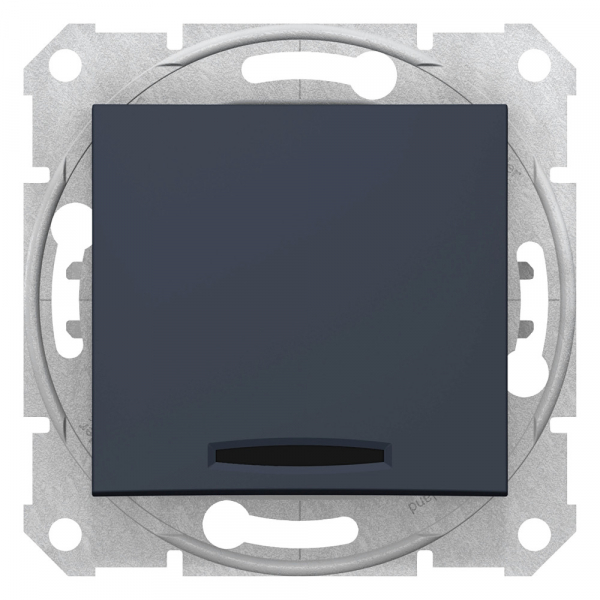 Schneider Electric Sedna Графит Переключатель 1-клавишный с подсветкой 10A, 250В (сх.6)