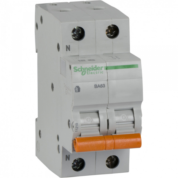 Schneider Electric Домовой ВА63 Автоматический выключатель 1P+N 63A (C) 4.5kA