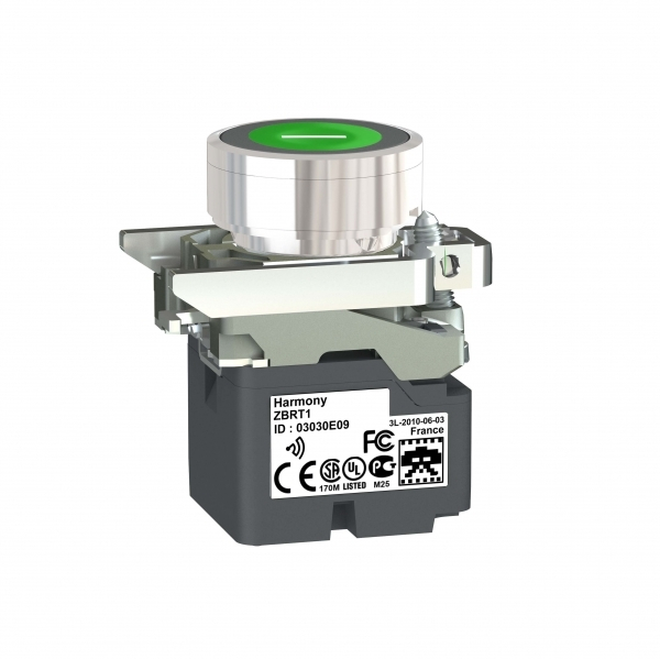 Schneider Electric XB5 Беспроводная кнопка с зеленым толкателем ZB4RTA331