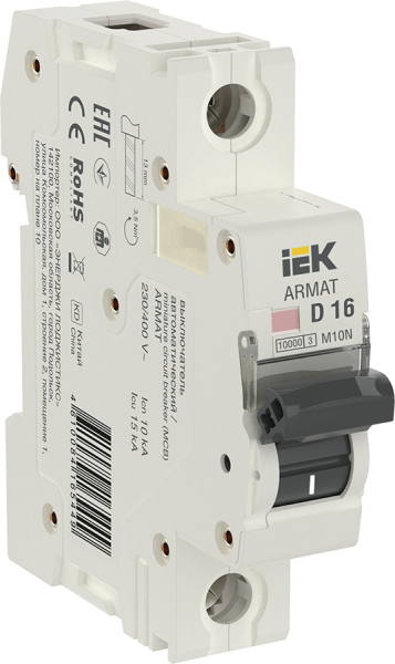 IEK ARMAT Автоматический выключатель M10N 1P D 16А