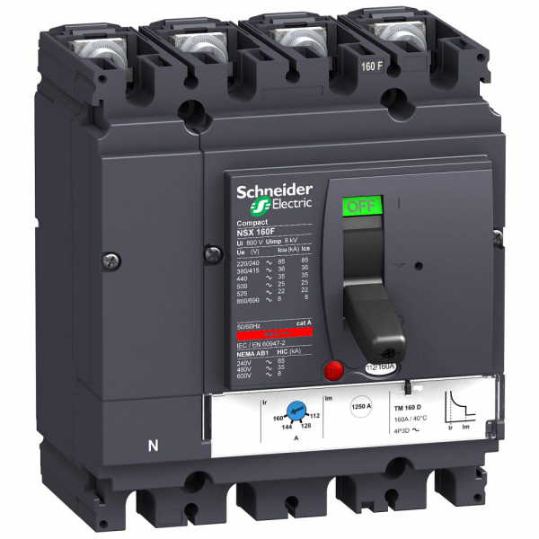 Schneider Electric Compact NSX 4П4Т АВТОМ. ВЫКЛ. TM160D NSX160F